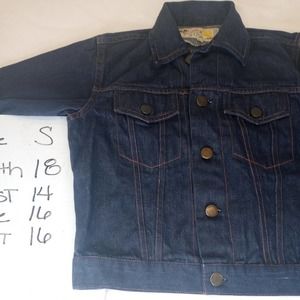 VTG 70s Golden Horse Jean Jacket Youth S